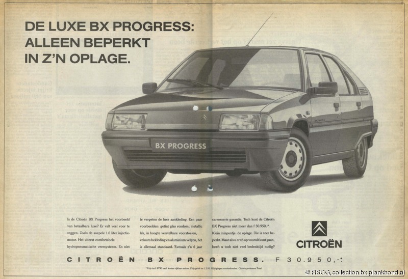 BX Progress dagbladadvertentie