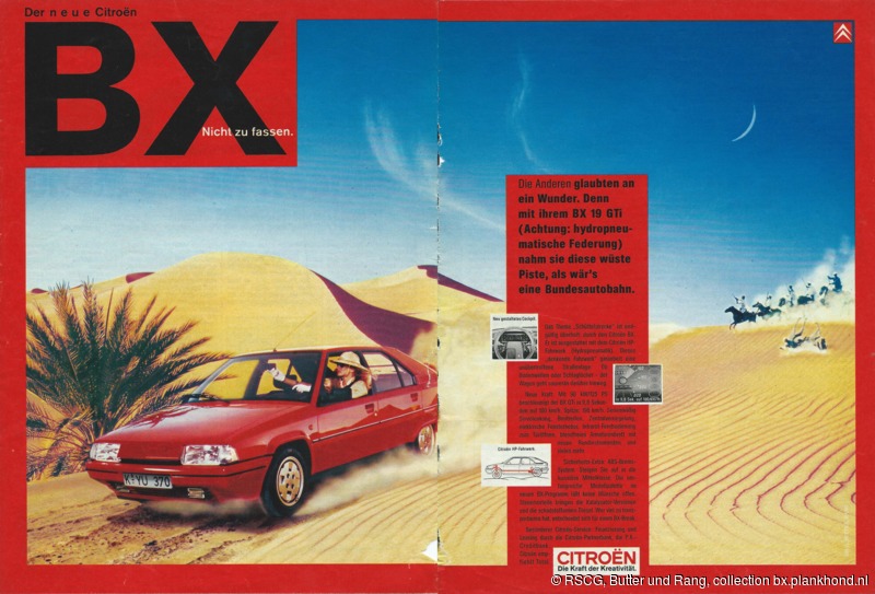 Duitse advertentie ter introductie van de BX S&eacute;rie 2
